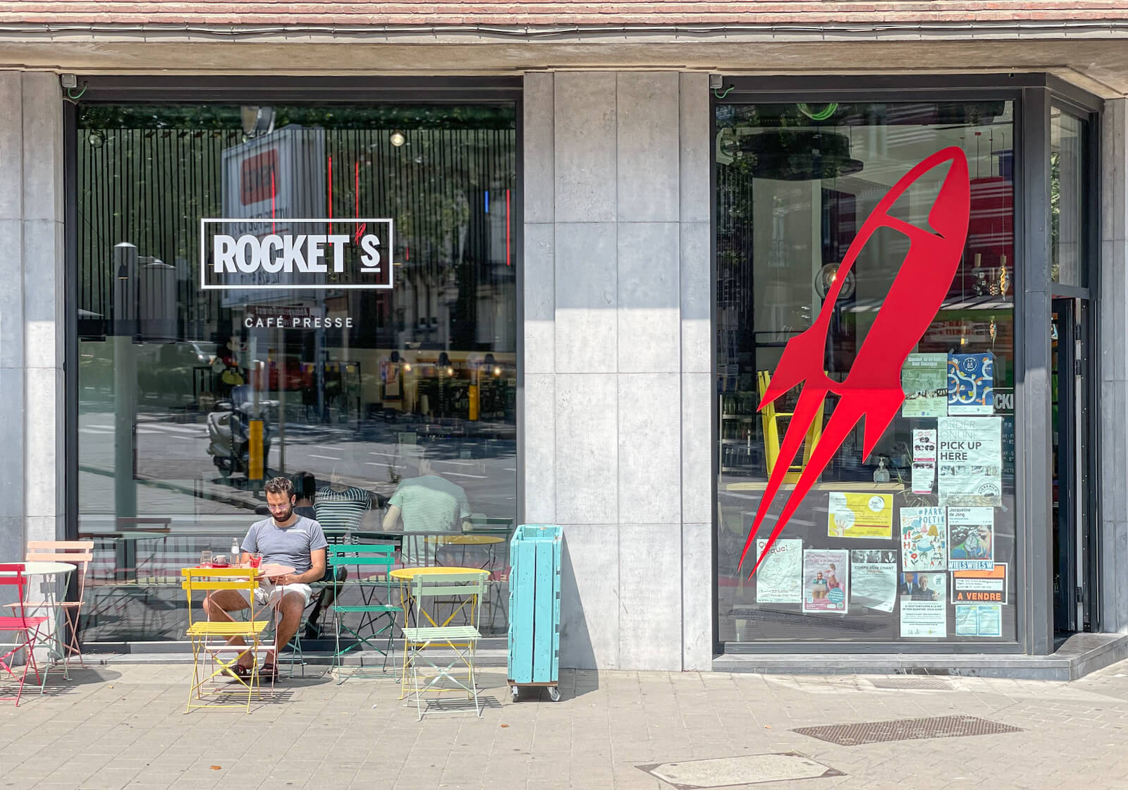 terrasse du café Rocket's à Forest